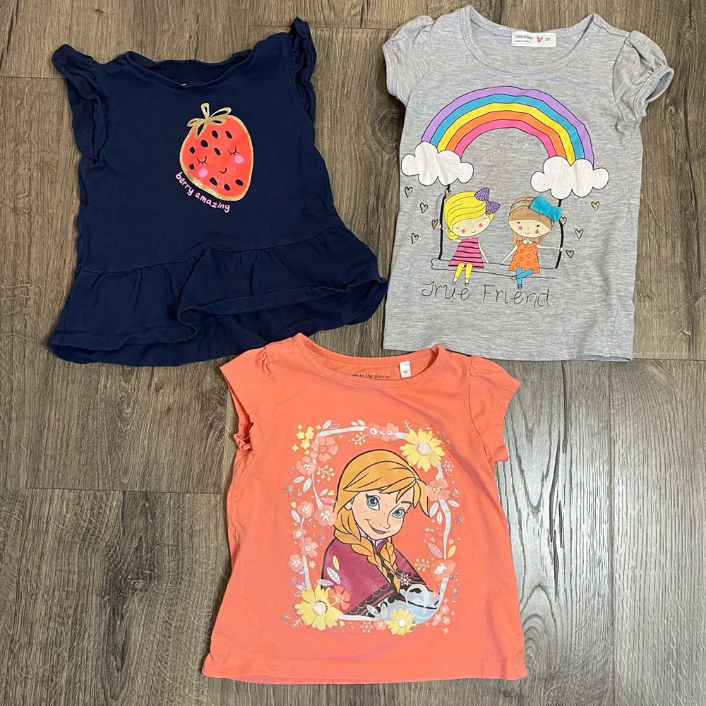 2T girls short sleeve shirt Trio